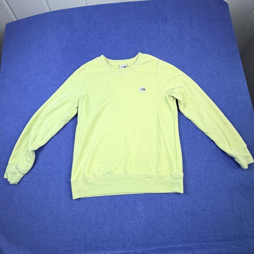 The North Face Womens Lime Green Crewneck Fleece Sweatshirt Small